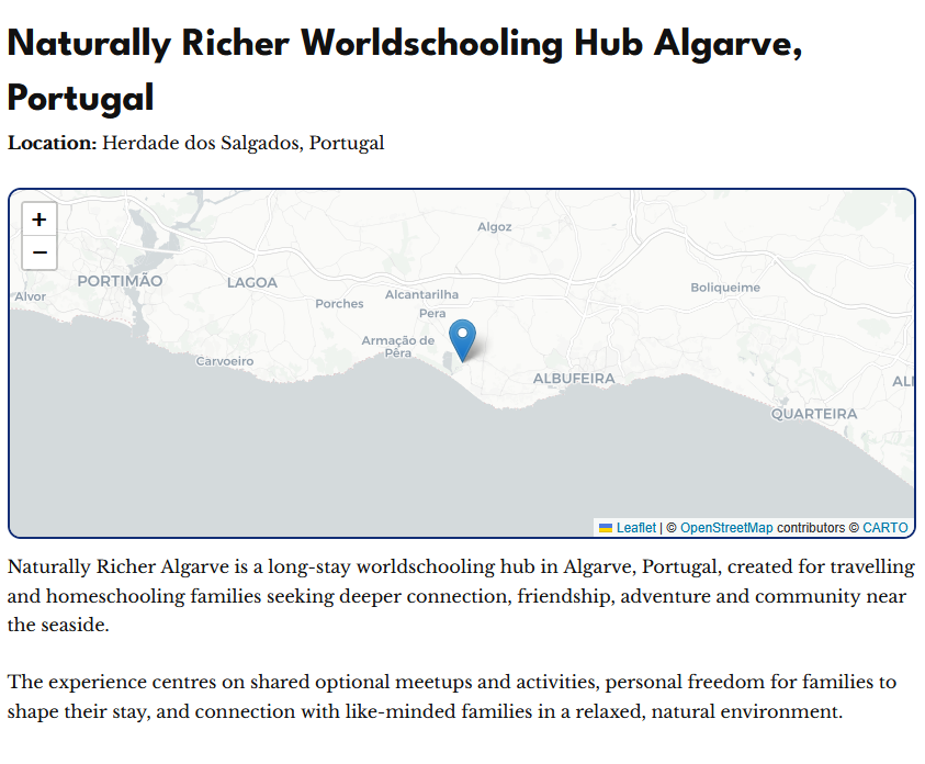 Worldschooling Hub Location