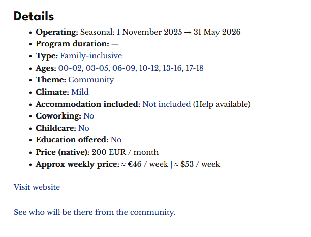 All essential details, plus community coordination